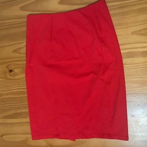 Red pencil skirt bodycon size 2